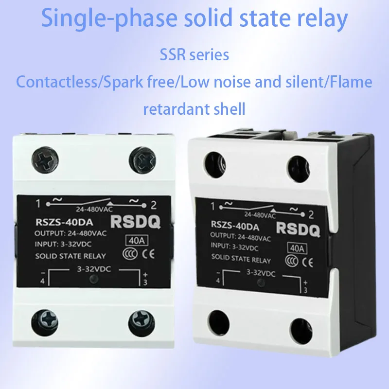 2026 New RSSR Model -40DA Single phase Solid State Relay SSR-40DA D4840 40A DC Control AC Industrial Module