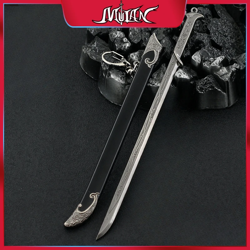 22CM Glamdring Aragorn Narthil Sword Elves Anduril Middle-earth Weapon Metal Model Sword Keychain Ornaments Gifts Safe Boy Toys