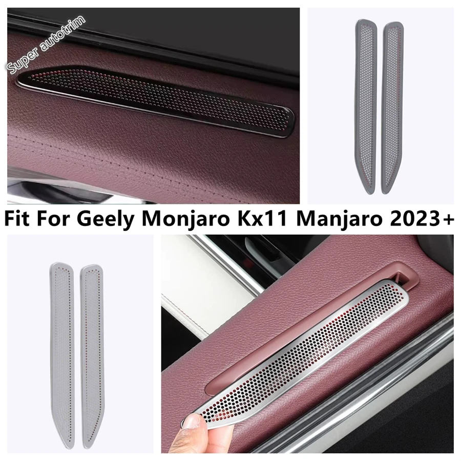 

Car Door Side Air AC Outlet Vent Frame Decorative Sequins Cover Trim Metal Accessories For Geely Monjaro Kx11 Manjaro 2023 2024