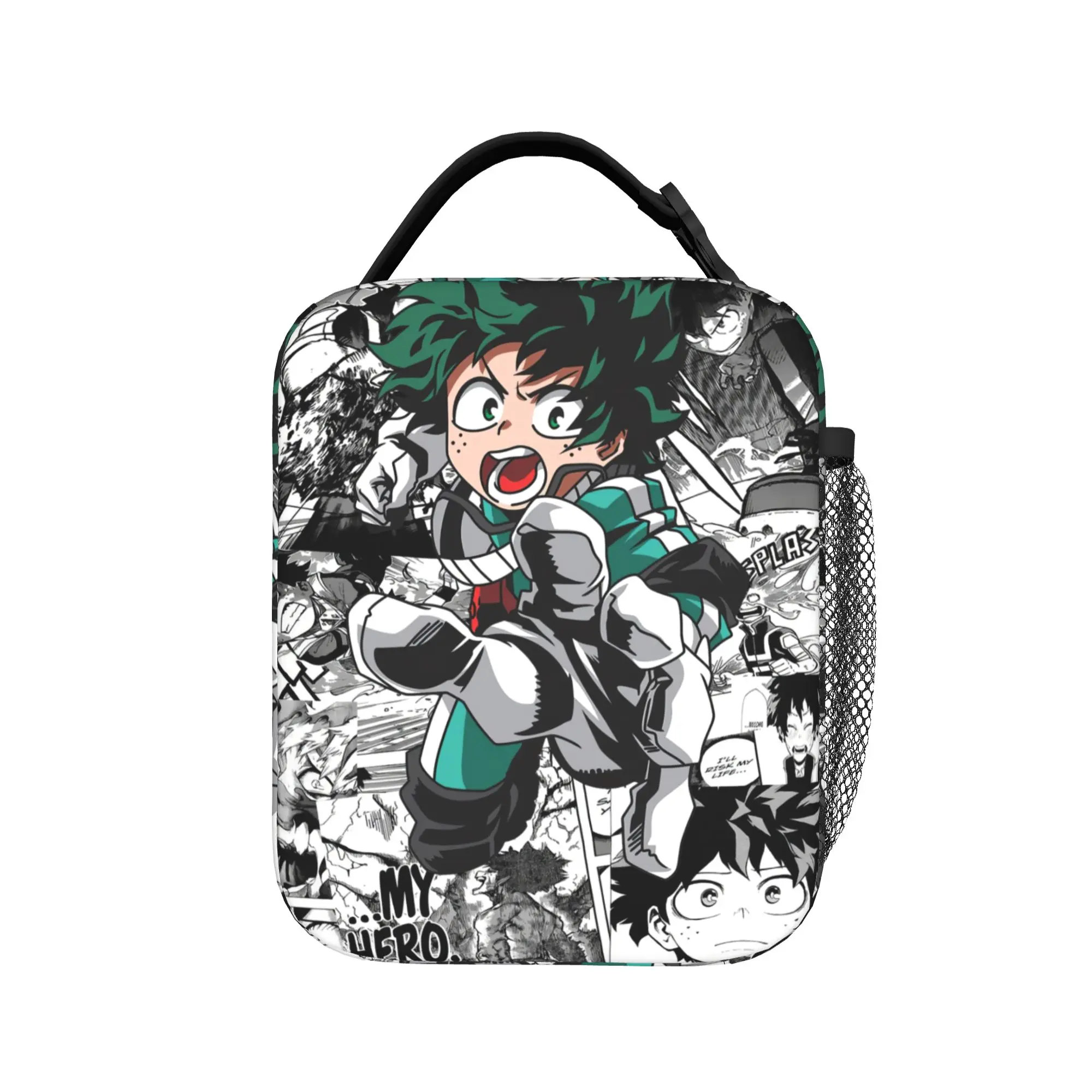 My Hero Academia Anime Thermal Insulated Lunch Bag Deku Izuku Midoriya Reusable Food Bag Container Cooler Thermal Lunch Boxes