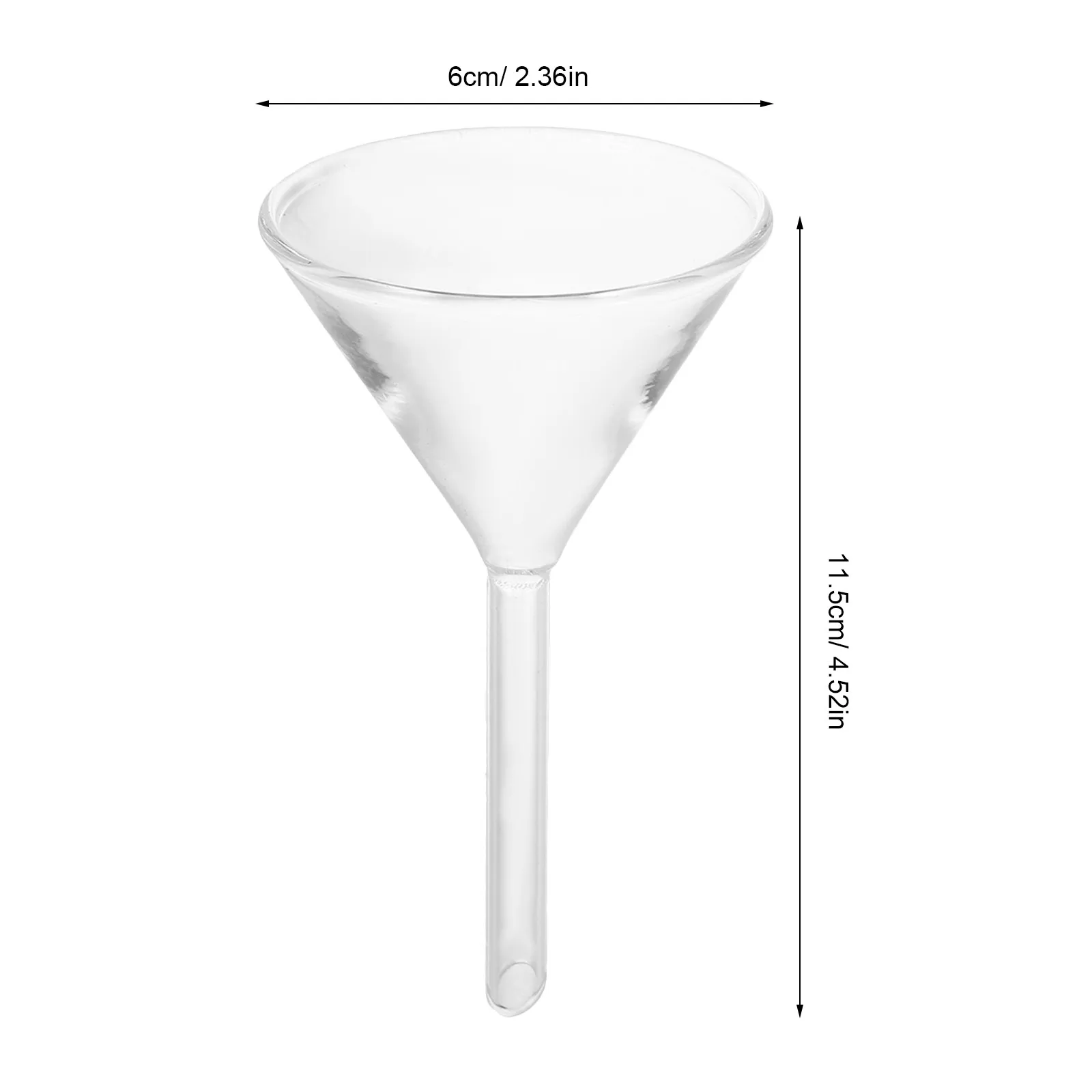 2 PcsClear Oil Lamp Filling Funnel Glass Fuel for Helper Transfer Tool Pouring Transparent Refill