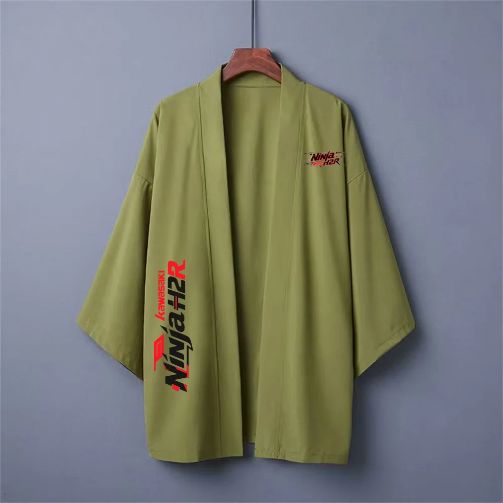 

2025 Kawasaki men's kimono, Samurai Harajuku Tamada anime costume, summer novelty and fashion, comfortable and modern cardigan