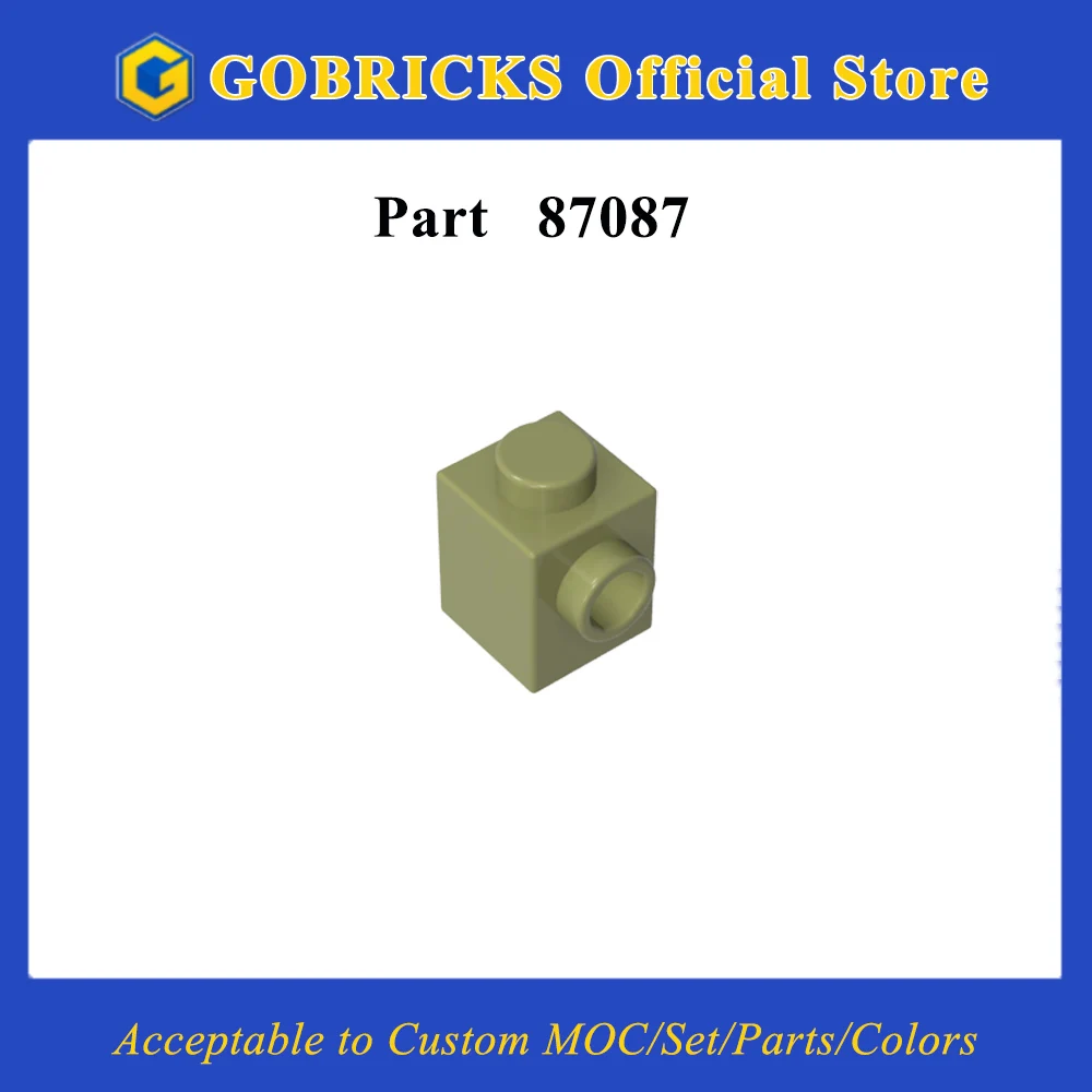 

Gobricks 1 шт. 87087 MOC Bricks-Hinge Специальный модифицированный 1x1 со шпилькой по бокам, совместимый с деталями для строительных блоков для детей