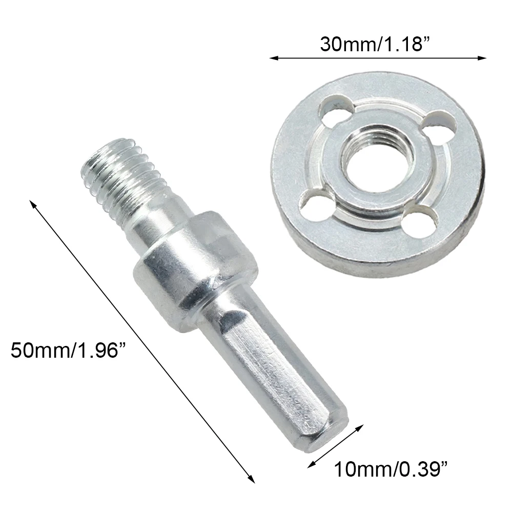 Imagem -03 - Flange Porca Pressão Placa com Biela Adaptador Peças para Elétrica Broca Angle Grinder Ferramentas Elétricas Acessórios M10 Pcs Pcs