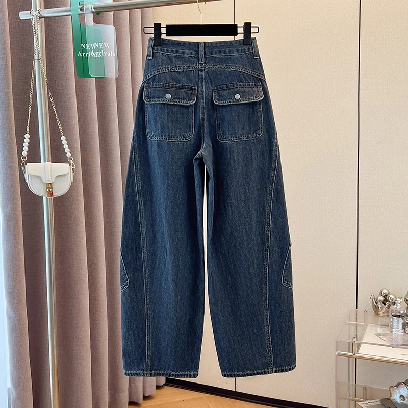 

Womens Jeans Womens Pants Original Camouflage Cargo Wide Leg Straight Denim Trousers Spring Summer New Casual