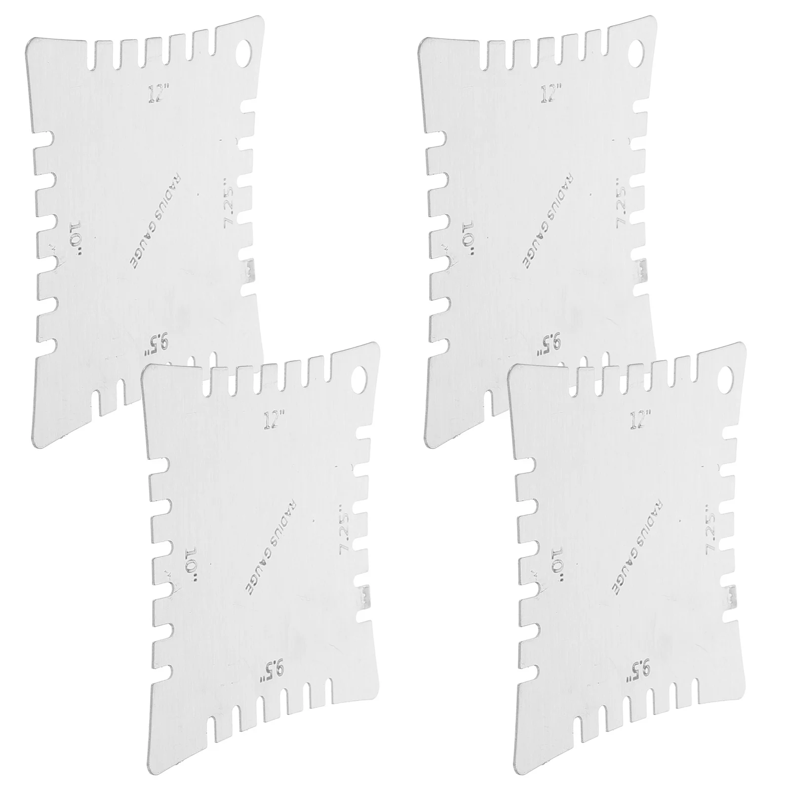 

4Pcs Guitar Measuring Tool Set Stainless Steel Notched Radius Gauge Fretboard Ruler Guitar Setup Maintenance Electric Bass