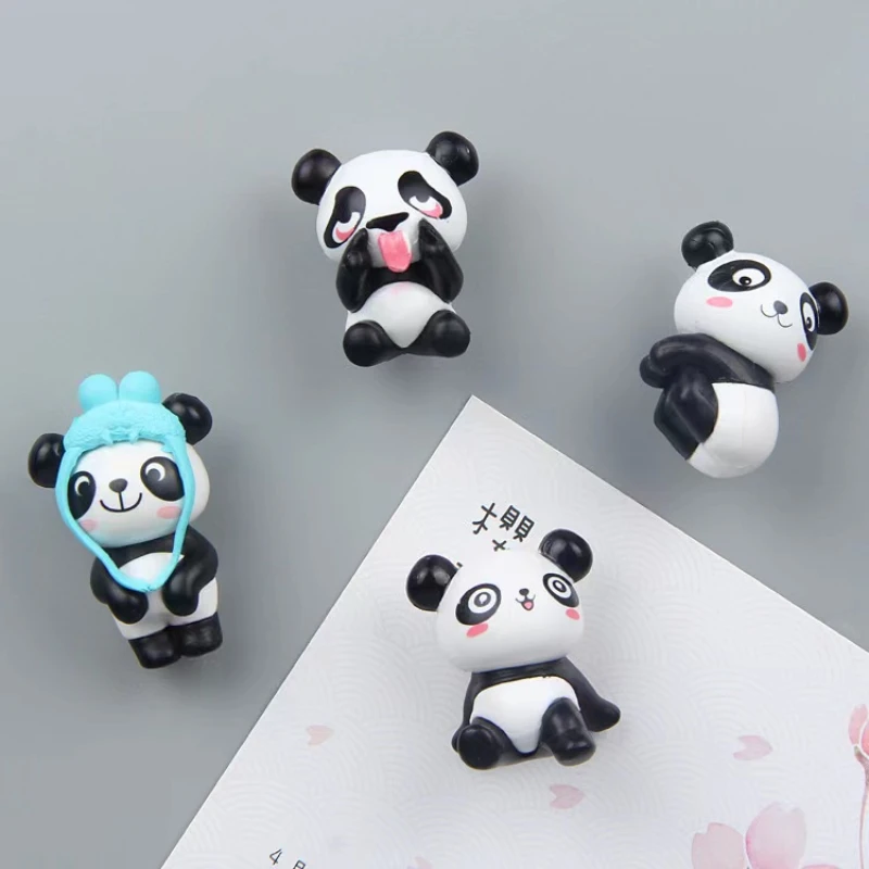 Cartoon Panda Refrigerator Magnet Magnet Creative Decorative Pendant Message Board Cute Magnetic Magnet Stickers Home Decore