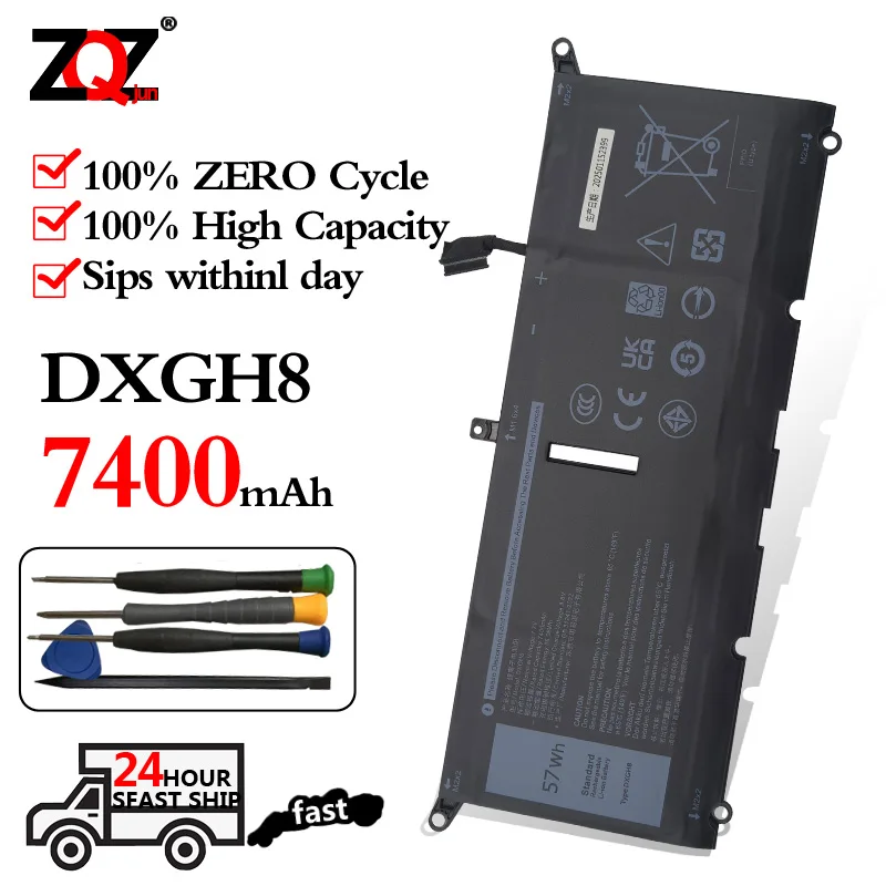 

DXGH8 Laptop Battery For DELL XPS 13 9380 9370 7390 For DELL Inspiron 7390 2-in-1 7490 G8VCF H754V 0H754V P82G