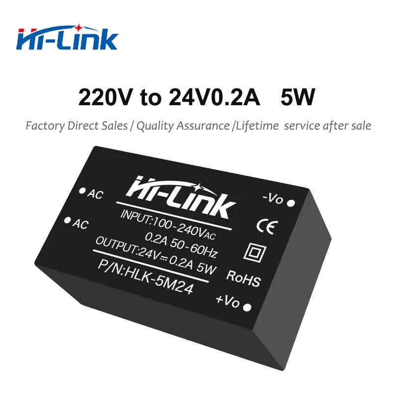 HLK-5M24 HLK-5M09 HLK-5M12 HLK-5M24 AC-DC 220V à 5V/3.3V/9V/12V/24V AC DC Mini Alimentation Tech Step Down Buck