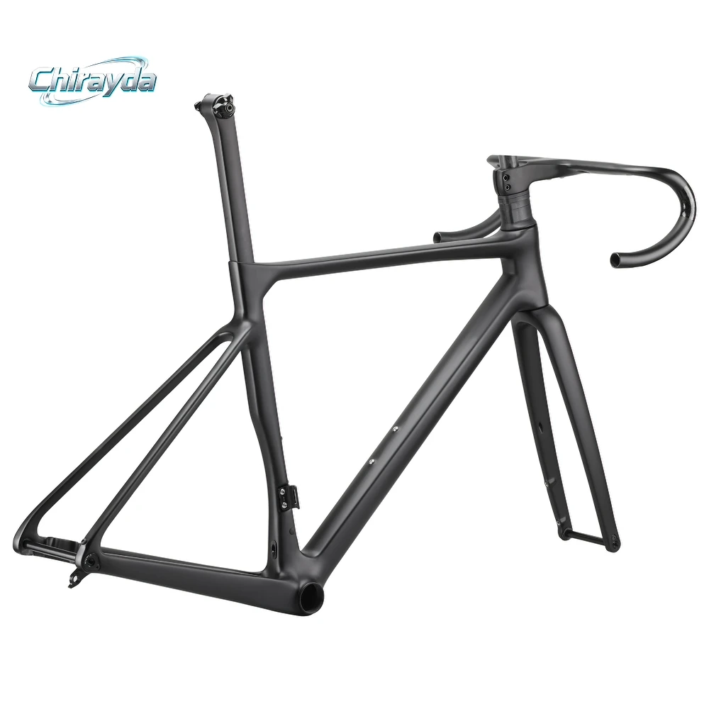 Chirayda 2025 Carbon Fiber Road Bike Frame T1100 Toray 49-58cm Full Internal Cable Routing Disc Brake 700*38C New Model view 3