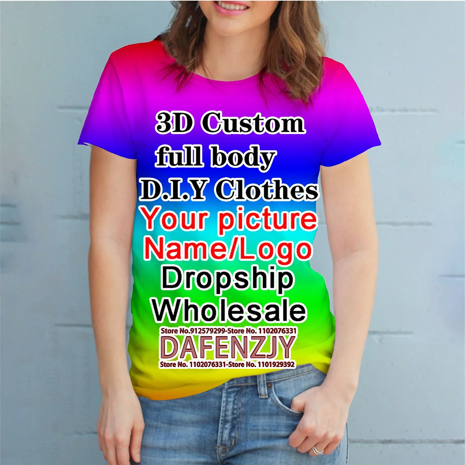 Full Body Custom Your Photo/name T Shirt Women 3D All Over Short Sleeve Harajuku Tshirt Female T-shirt Top Girls Tee