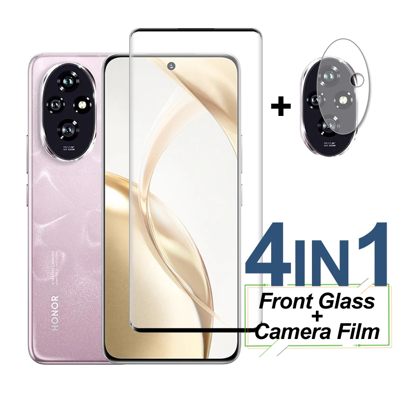 Full Cover Tempered Glass For Honor 200 Screen Protector On Honor 200 Glass Protective Phone Camera Lens Film For Honor 200 Pro