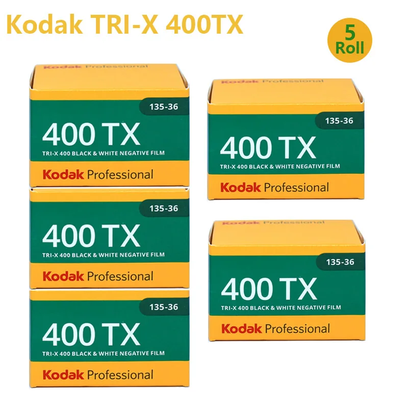 Original Kodak TRI-X 400TX Professional IOS 400 135mm Black & White Negative Film 1-5 Roll (Expiration Date: 2025)