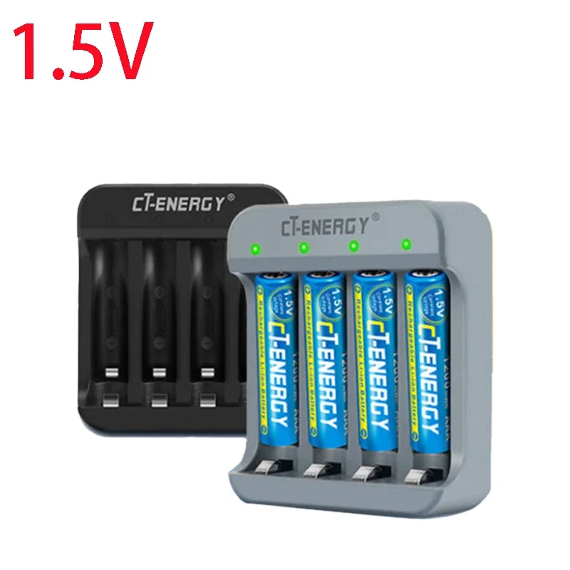 

4Slot 1.5V Smart Li-Ion Battery Charger AA / AAA Battery Li-Ion Battery Charger with LED Indicator with Connection Cable Charger