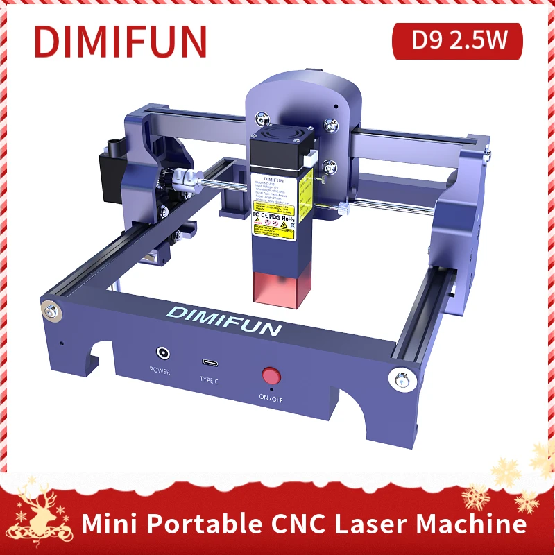 DIMIFUN Laser Engraving 2.5W High Precision Leaf Engraving 30W Electric Laser Cutting Machine LightburnGRBL CNC Wood Acrylic