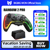 BIGBIG WON Rainbow 2 Pro Wireless Game Controller Apex Anti-curve Hall Trigger 2.4G Bluetooth Gamepad For PC/ Switch/ANDROID/IOS