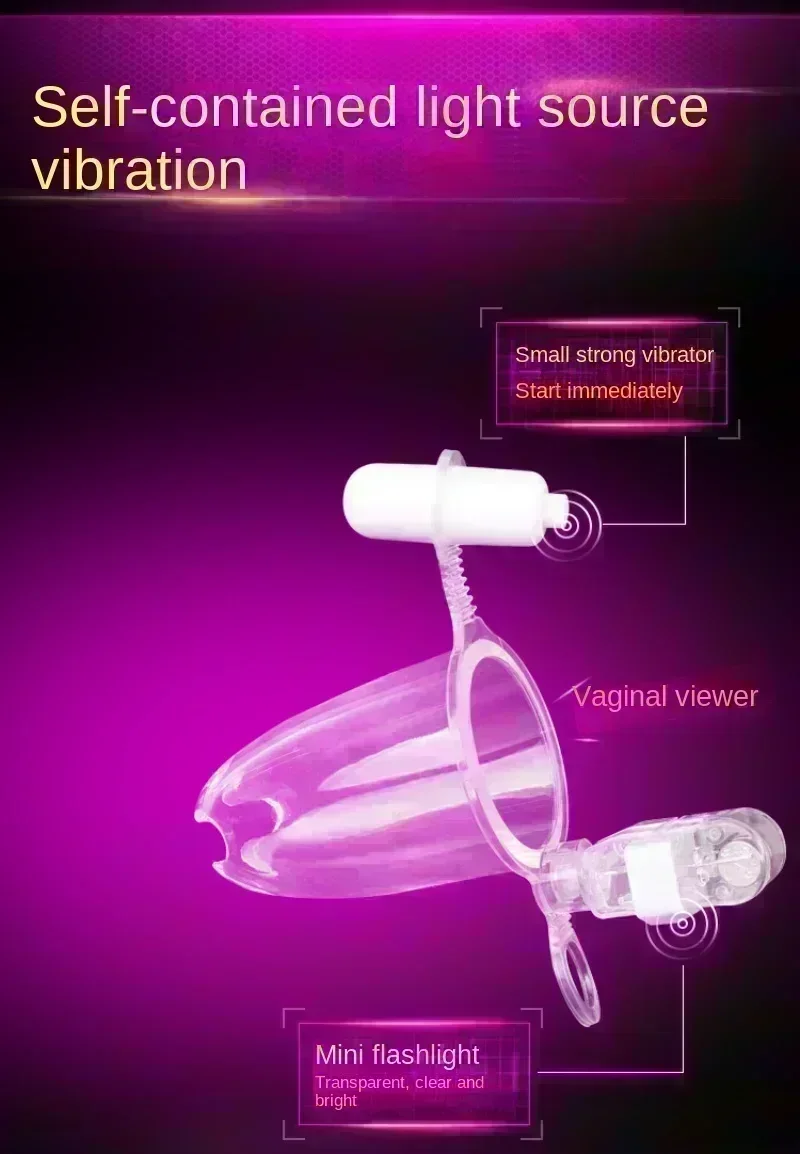 Lighting Vibration Vaginal Speculum for Women Vaginal Dilator for Expanding The Uterus Sexual Products for Couples Adult 18+ SM