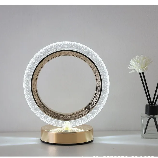 Desk lamp, bedside lamp LED plug-in luxury modern warm white bedroom night light