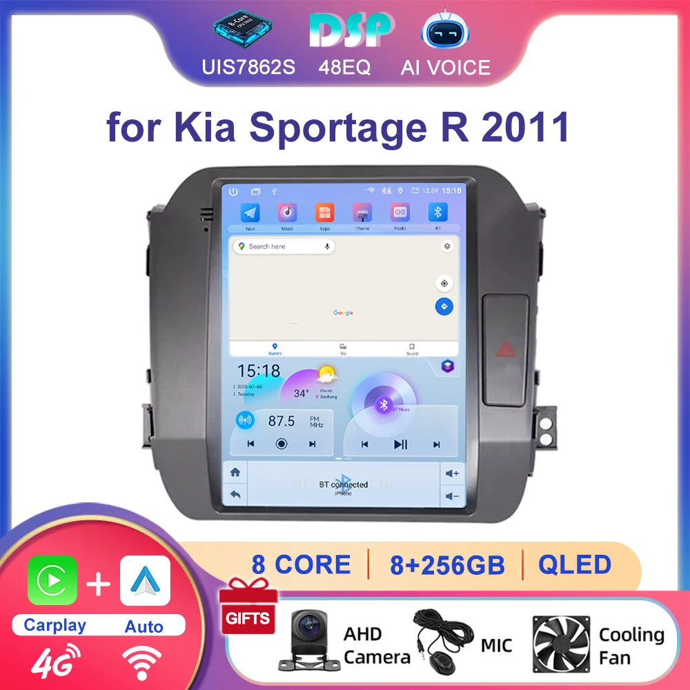 9.7 Inch Android GPS Navigation Wireless Carplay Stereo Multimedia System Car Radio Player for Kia Sportage R 2011