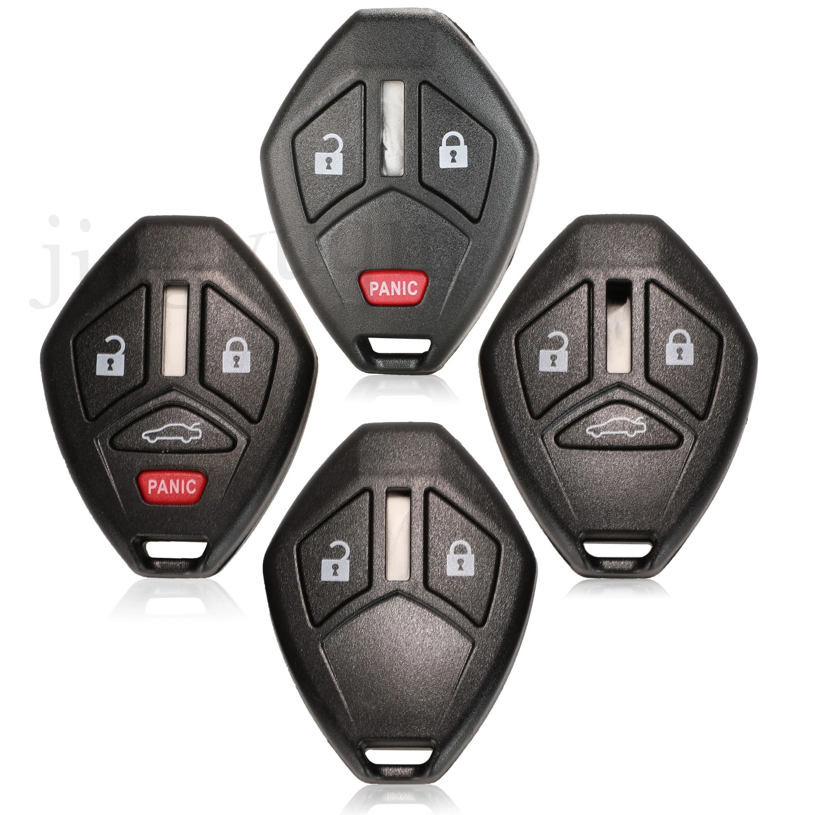 

jingyuqin 10PCS/Lot Car Key Shell For Mitsubishi Lancer Outlander Endeavor Galant 2/3/4Buttons Remote Key Case Cover