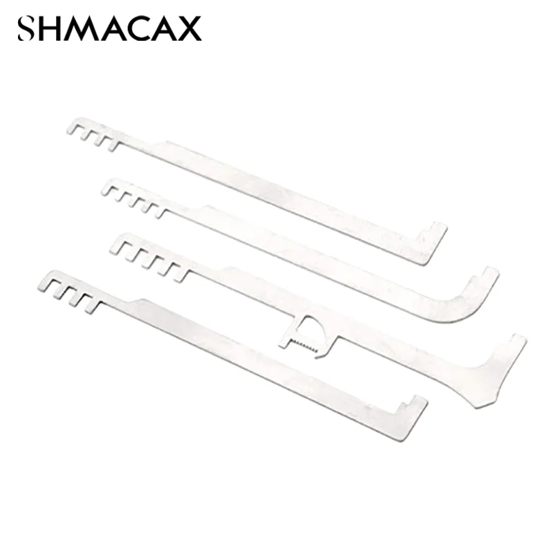 4pcs Pick Combs Stainless Steel Comb Tools For Firefighting Repair Comb Picks Comb Lock Picks Metal Teeth Tools