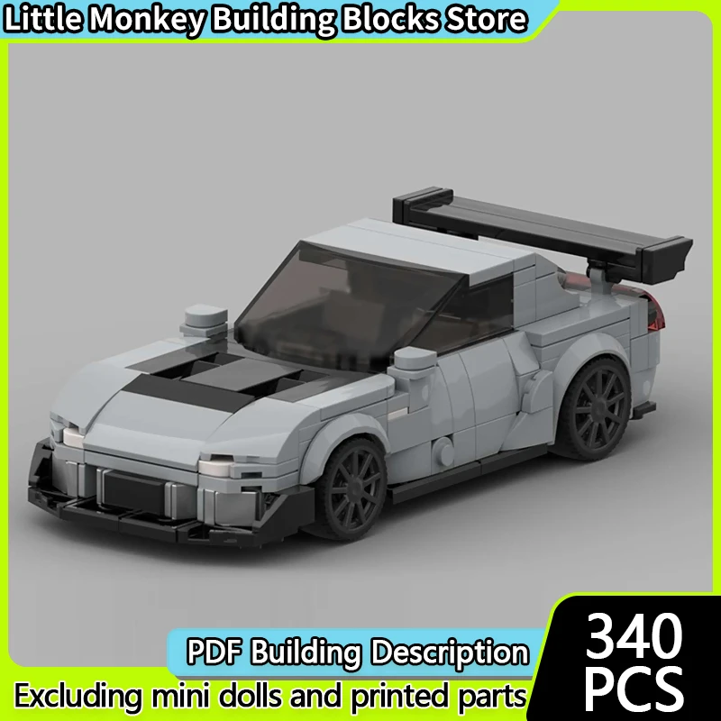 

City Car Model MOC Building Bricks RX-7 Wide Body Modified Car Modular Technology Children Holiday Gifts Assemble Toys Suit