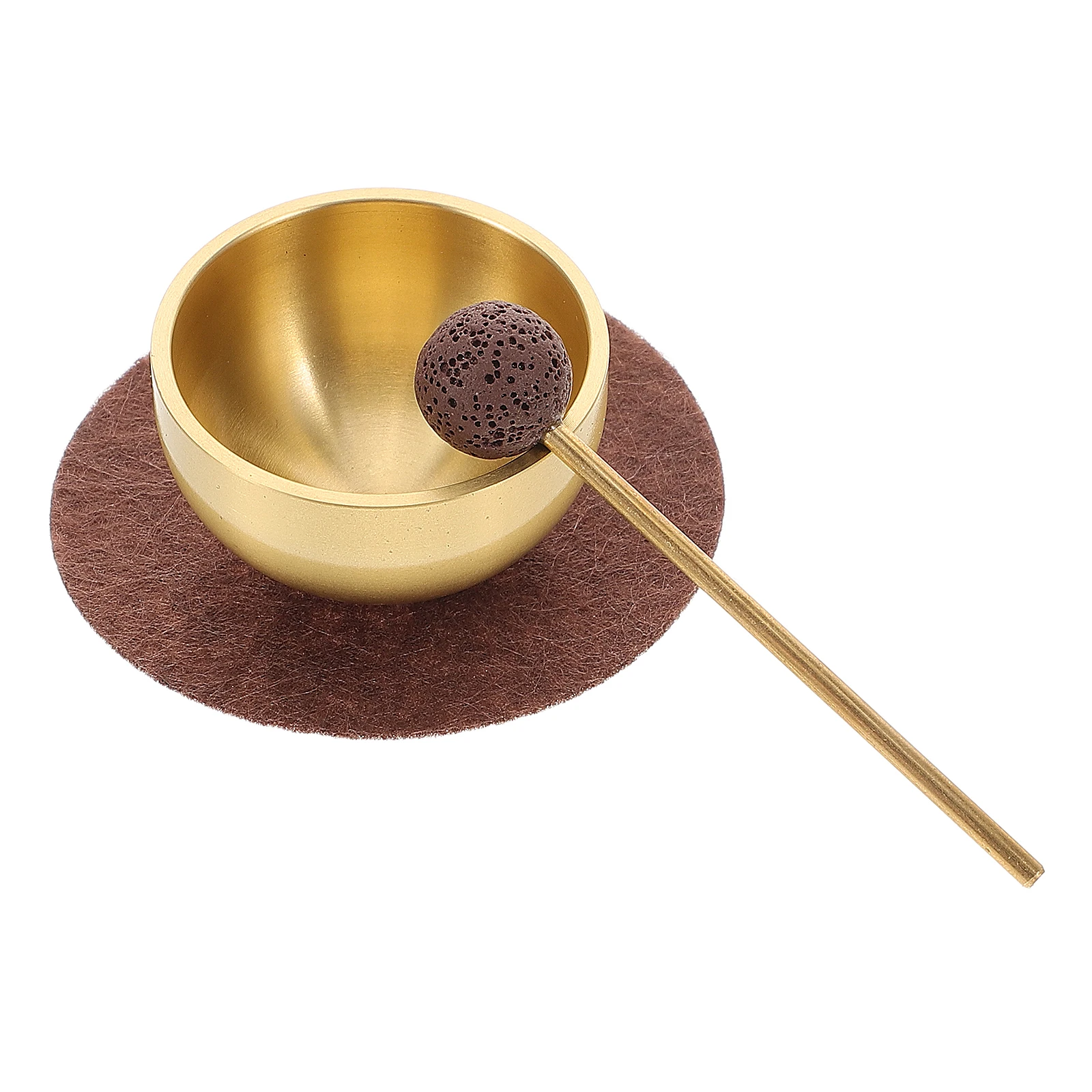 

Mini Singing Bowl Set Handmade Decorative Metal Sound Bowls Metal. Felt Meditation for Relaxation Yoga