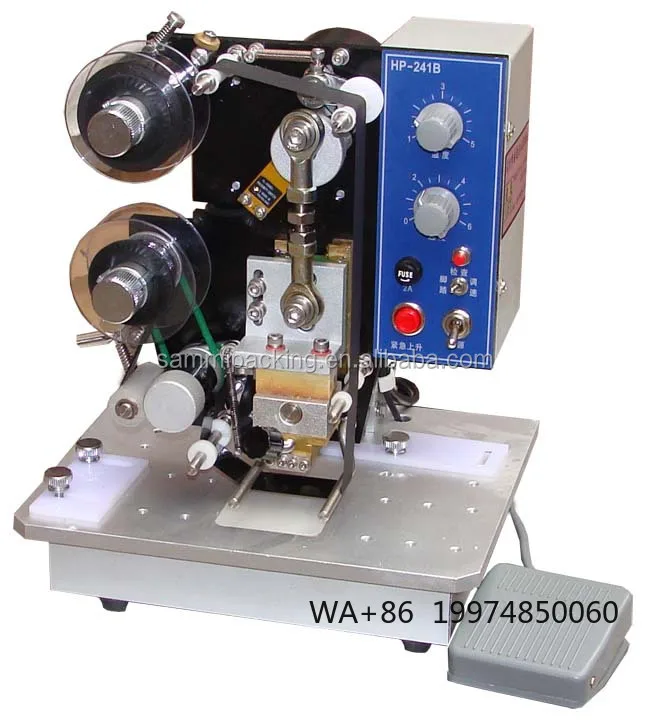 

Electronic Color-Tape Code Printer. Production Date, Batch Number