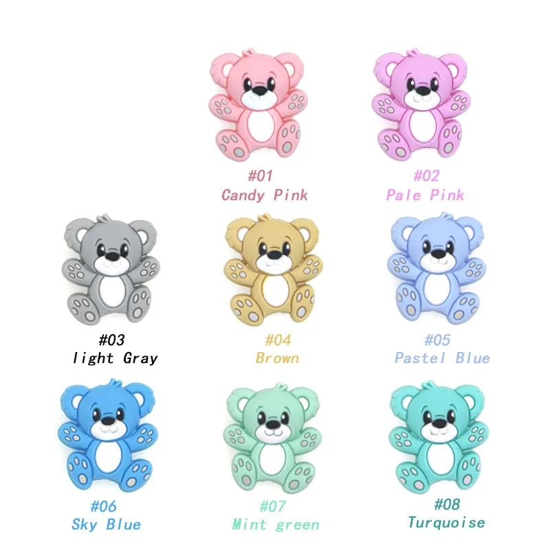 5pcs Cartoon Silicone Focus Bead For Making Jewellery DIY Bracelet Necklace Earring Pen Accessories
