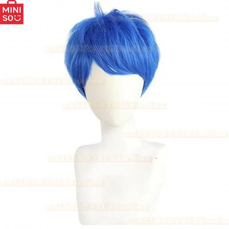 Binnenstebuiten 2 walging vreugde cosplay pruik groen blauw kort haar film cartoon anime rollenspel meisjes aankleden rekwisieten pruiken hoofddeksel