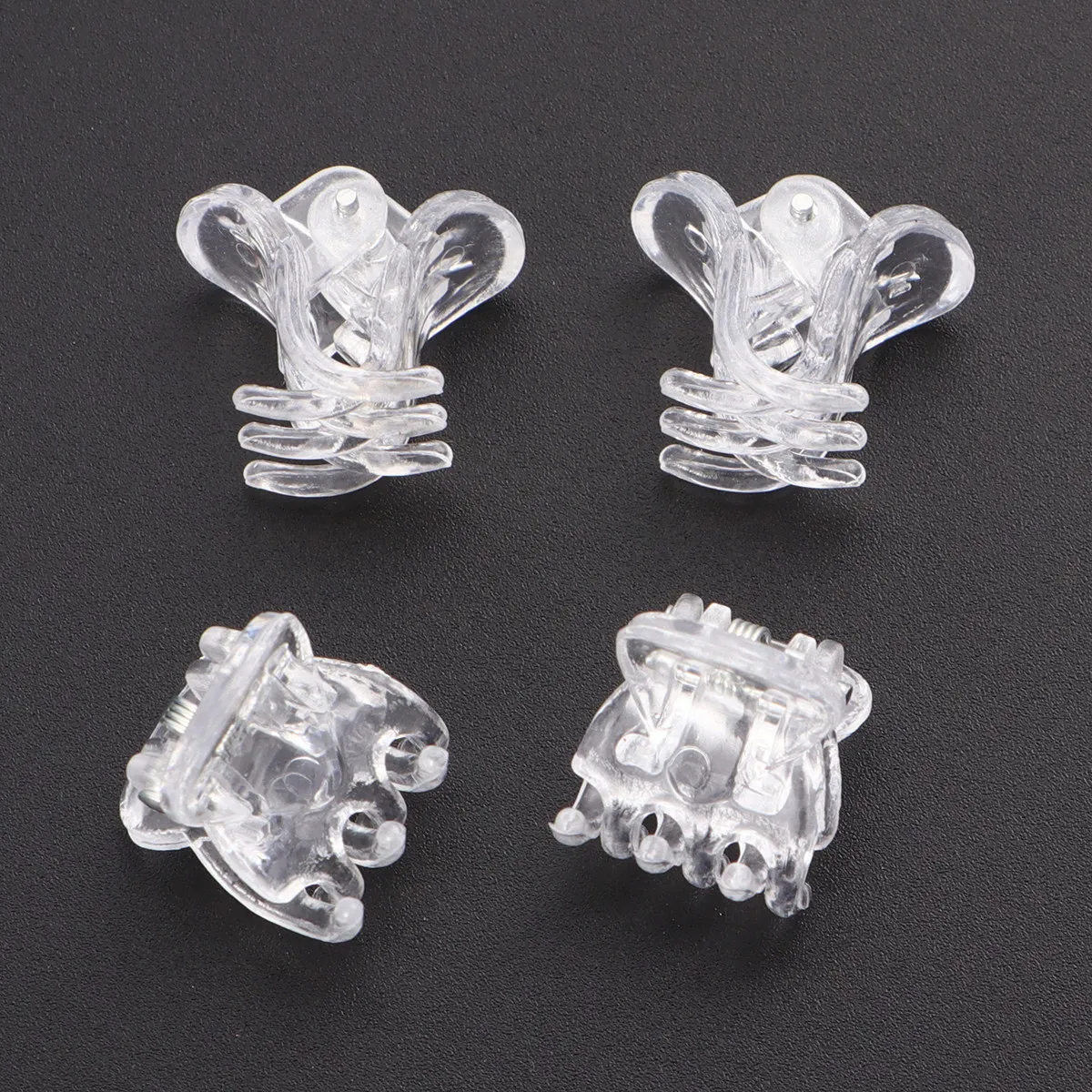 

60 шт. мини-заколок для волос, маленькие пластиковые прозрачные зажимы для волос для женщин, для повседневной укладки причесок