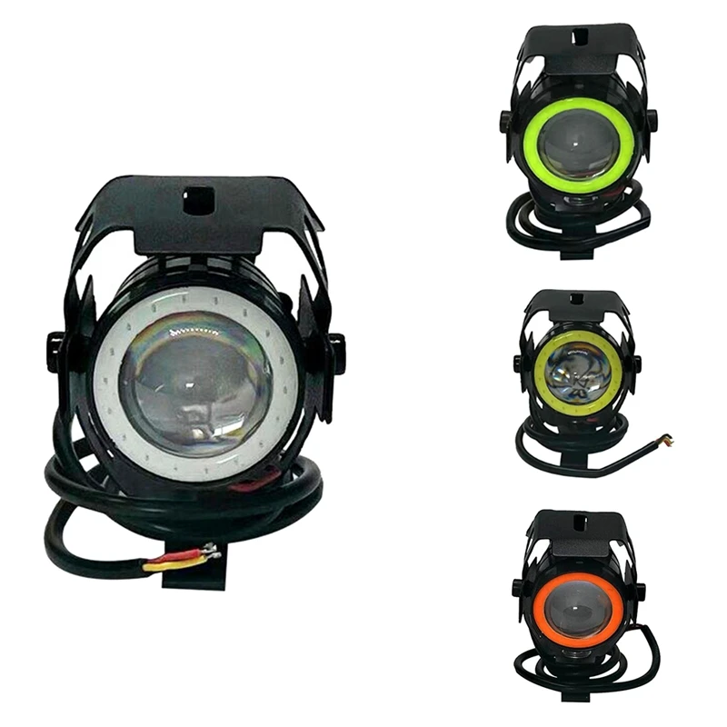 U7 Electric Scooter LED Spotlight Highlight Flashing Angel Eyes Motorcycle LED Light For Electric Scooter Remodel Easy To Use D