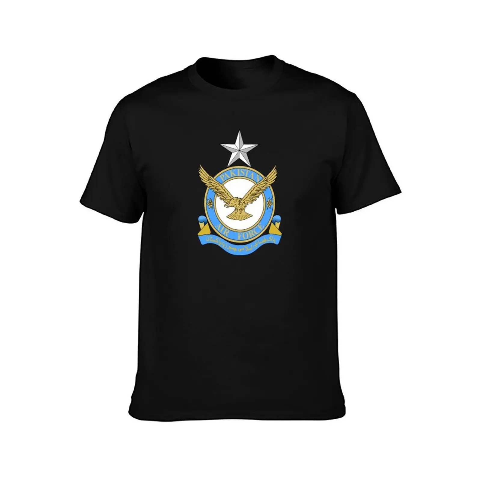 Emblem of Pakistan Air Force T-Shirt Summer Casual Cotton Tee Oversized Streetwear Tops Vintage Graphic Print 100% Cotton