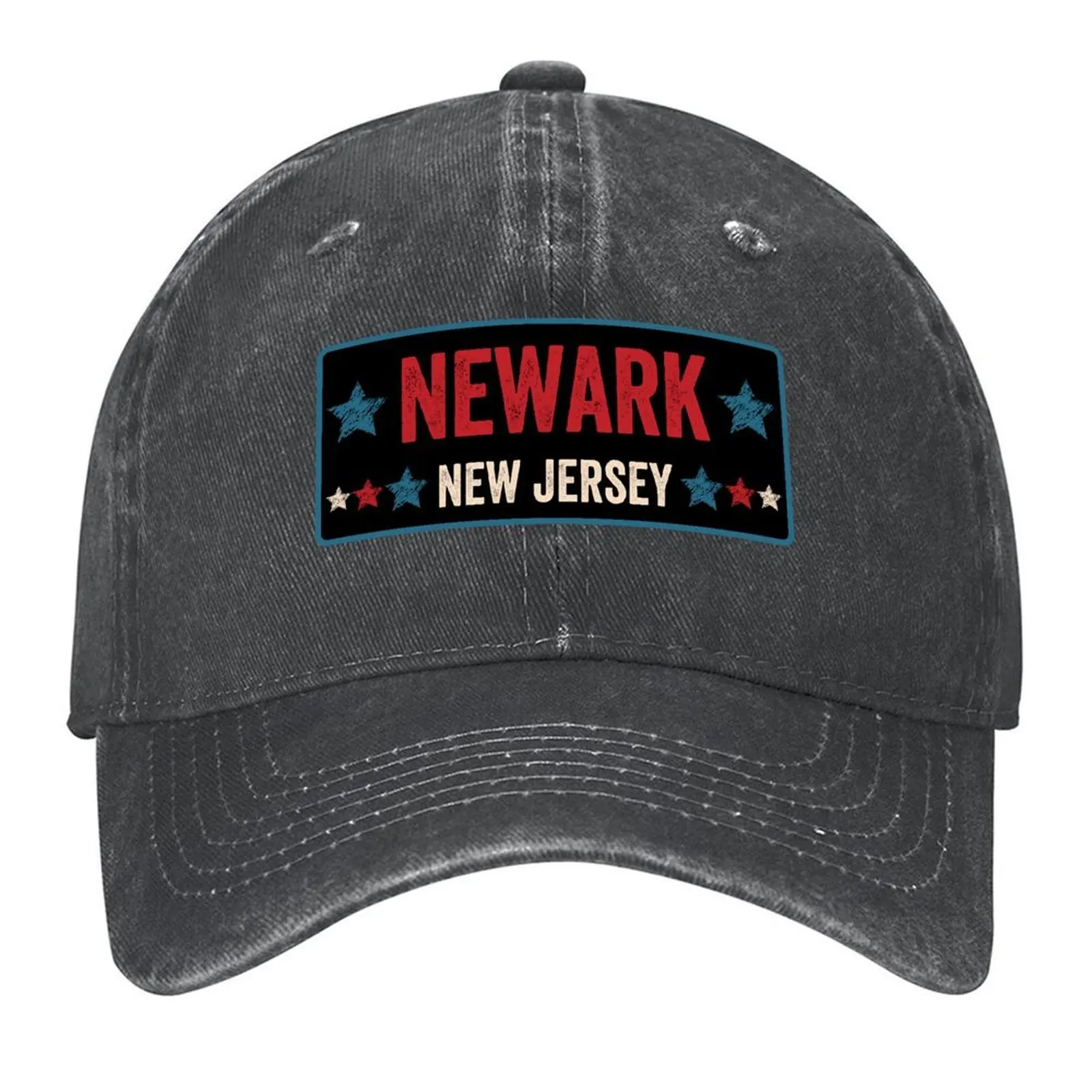 

Newark New Jersey US Typography Distressed Design Baseball Cap Icon Ball Cap Mountaineering Men's Baseball Women's