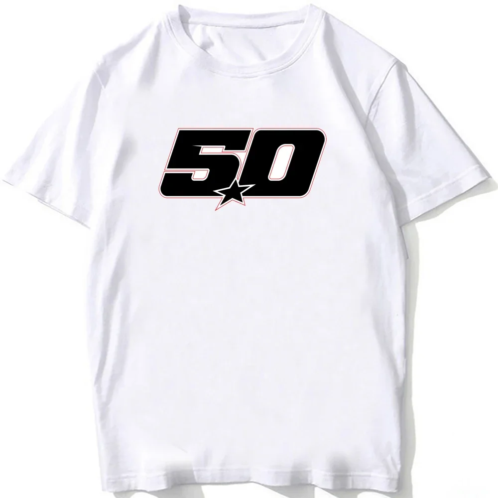 Sylvain Guintoli 50 GP Race T-Shirt Men Short Sleeve Hip Hop Boy Adventure Sport Casual White Tops Man Motorcycle Riding Tees