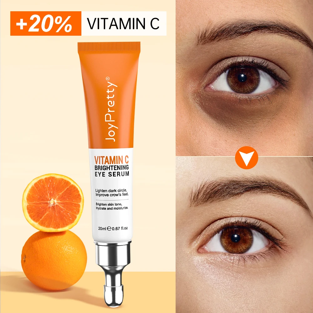 JoyPretty Vitamin C Anti Dark Circles Eye Cream Eye Bags Removal Cream Moisturizing Anti-Wrinkle Lifting Firming Eye Skin Care