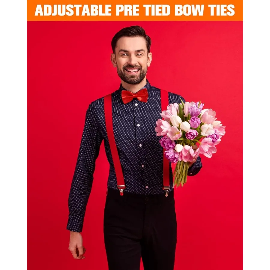 20 Pezzi Papillon da Uomo Formale in Raso Solido Tuxedo Lunghezza Regolabile Papillon PreAbbigliati per la Celebrazione del Matrimonio Perfetto per Gro