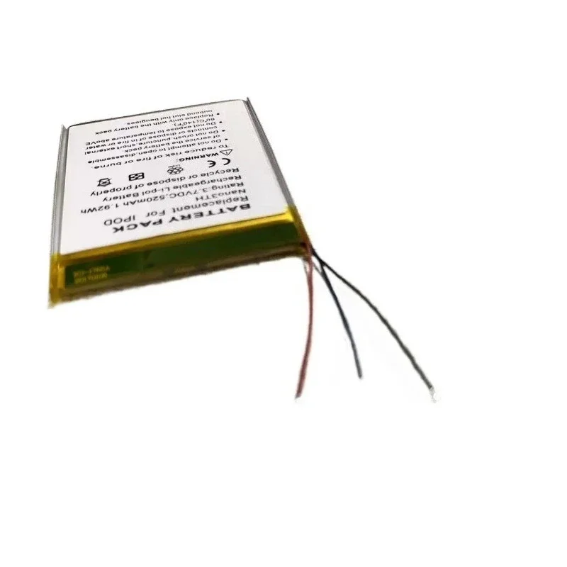 3.7V 520mAh Battery for Apple Ipod Nano 3 616-0337 3G 3rd 3Gen Generation 3TH MP3 A1236 Nano3 Battery +Tool
