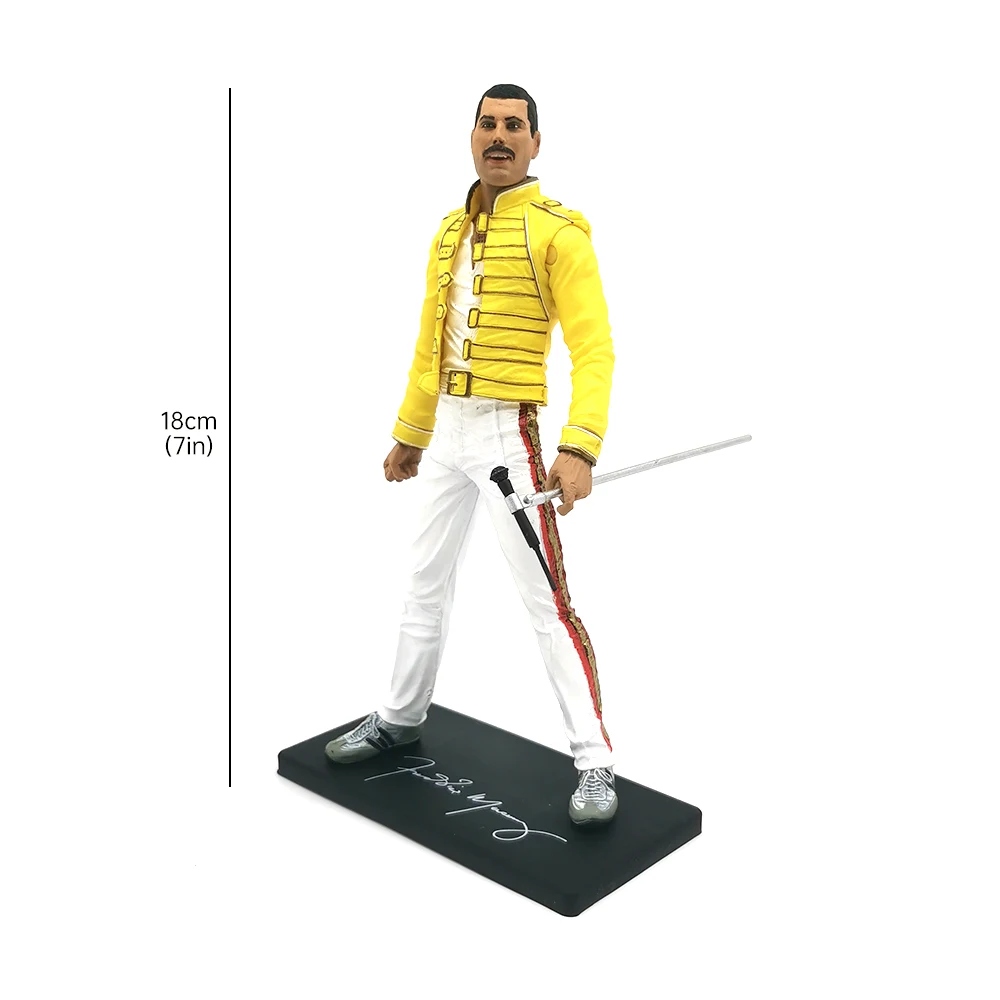 Neca Queen Lead Singer Freddie Mercury Anime Figure Neca 42066 Band Singer Farrokh Bulsara Action Figure Toys Kids Gift