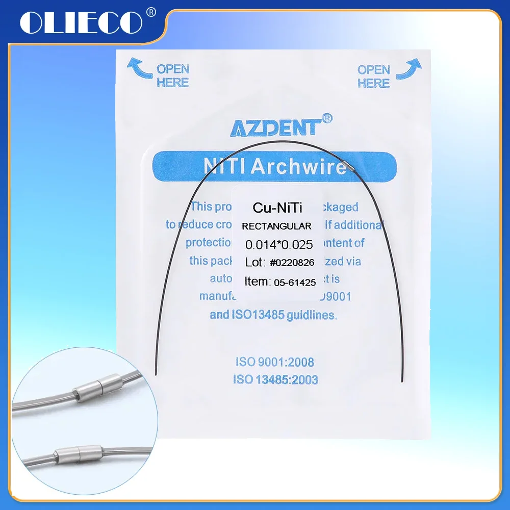 

1PCS/PACK Dental Orthodontic Copper 35˚ Super Elastic Cu-NiTi Rectangular Archwire With Stops Damonform