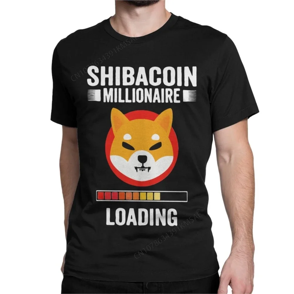 Men Women Shiba Inu Coin Hodl Token Crypto T Shirt SHIB Millionaire Loading Cotton Clothes Funny O Neck Tee Shirt Adult T-Shirt