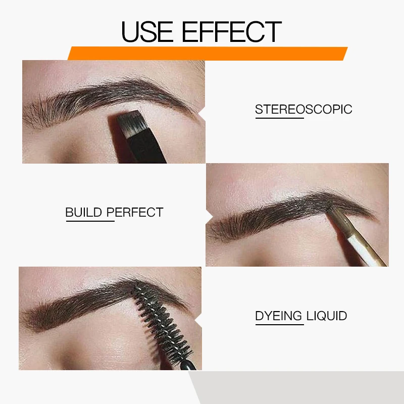 Waterproof Liquid Eyebrow Gels-24Hours Long Lasting Smudge-Proof Tinted Makeup Color Brow Ge