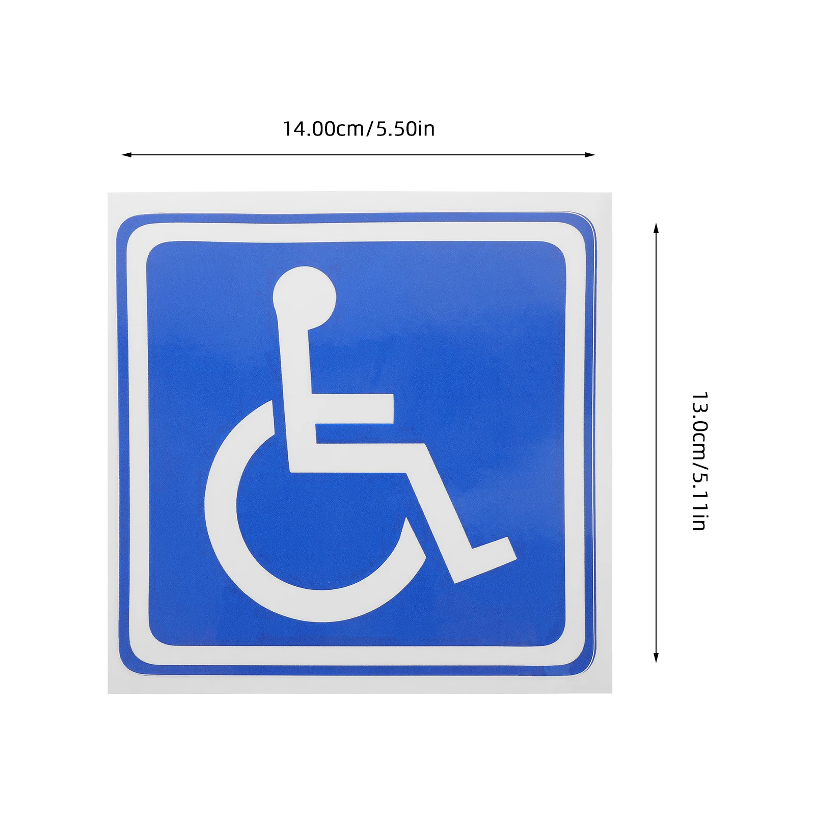 Autocollant de voiture auto-adhésif pour fauteuil roulant handicapé, décalcomanies carrées pour fenêtre, 5 feuilles