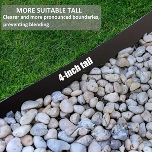 طقم حواف حديقة متين ، حاجز المناظر الطبيعية مع المسامير ، فصل العشب والحجر ، حافة رصف عالية 2 بوصة ، 16.4 قدم أفضل 12 مبيعات فواصل الحدائق - رقم 8