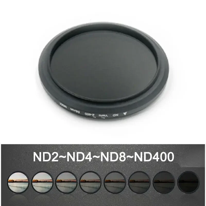 Fader de 30/52/58/62/67/72/77/82mm, filtro ND Variable ajustable, densidad neutra de ND2 a ND400 para Nikon canon Sony
