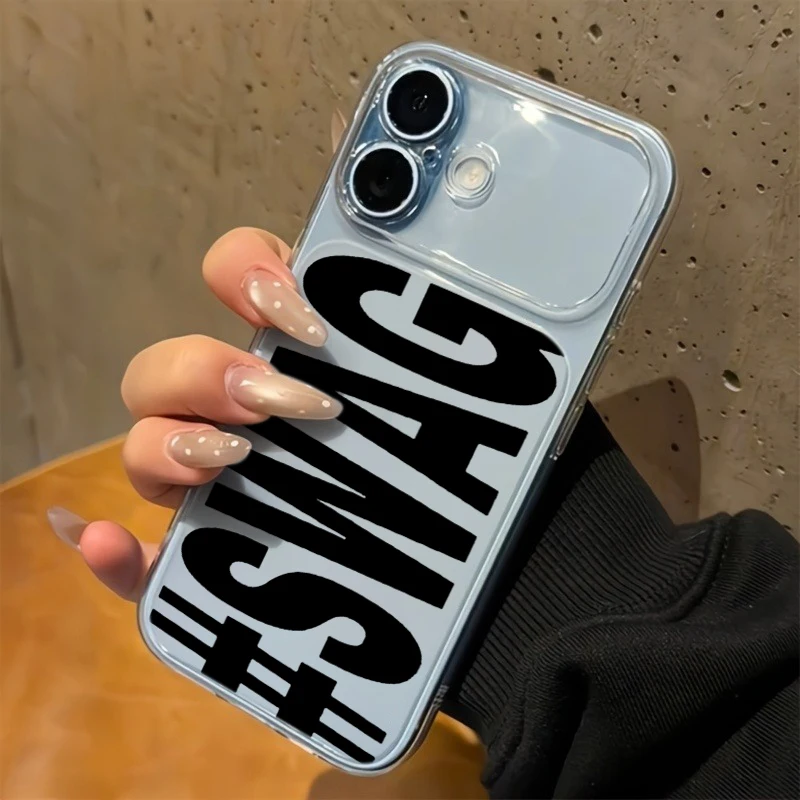 Hot Pink Black SWAG Letter Clear Phone Case for iPhone 17 16 Plus 15 Pro 14 13 12 11 Pro Max X XS XR 7 8 SE TPU Protection Cover - view 2