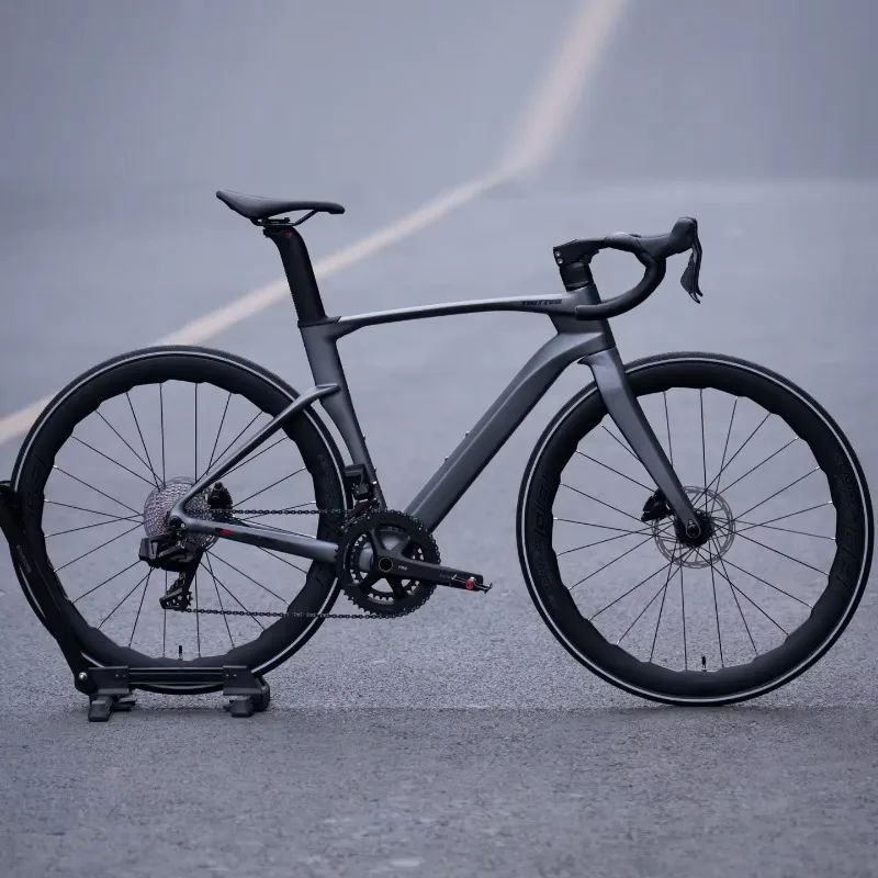 24 Speed Carbon Fiber Road Bike Electronic Shifting Full Hydraulic Disc Brakes Professional Racing Cycling Bicycle Equipment