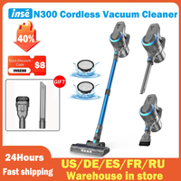 INSE N300 Cordless Vacuum Cleaner Ultra-Lightweight Stick Vacuum 2200mAh Battery Up to 40min Runtime for Hard Floor Carpet Clean