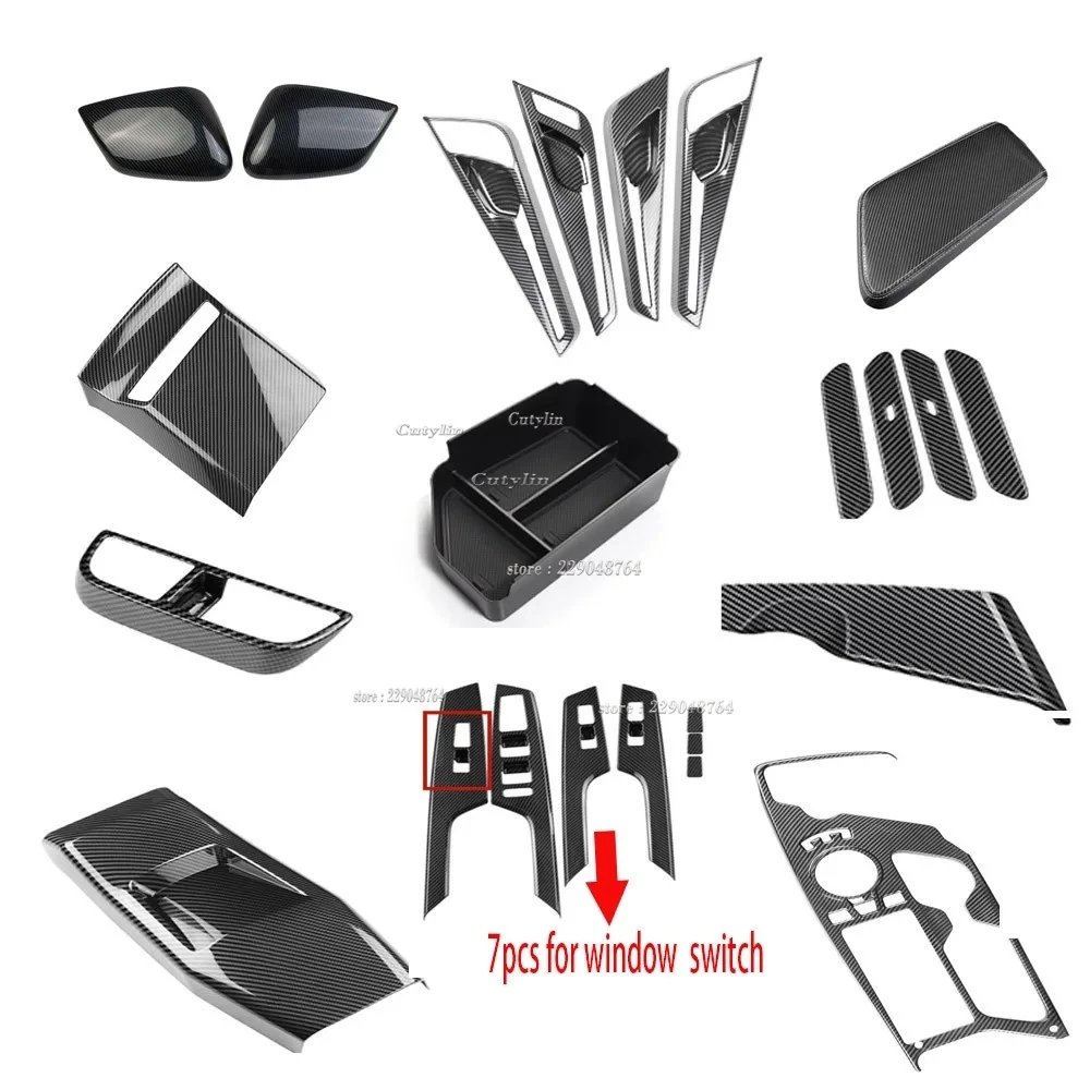 

LHD Carbon Fiber For Kia EV6 GT-Line 2021 2022 abs inner outer accessories car decoration gear shift panel rear view mirror