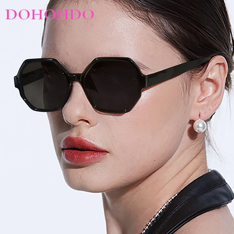

Personality Big Frame Polygon Sunglasses Women Men Fashion Design Outdoor Travel Street Photography Eyewear Uv400 Lentes De Sol